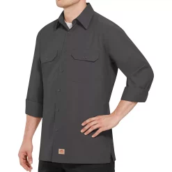 Men's Red Kap Classic-Fit Ripstop Work Shirt -Tommy Hilfiger Shop 2575002 Charcoal