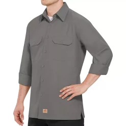 Men's Red Kap Classic-Fit Ripstop Work Shirt -Tommy Hilfiger Shop 2575002 Gray
