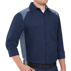 Men's Red Kap Classic-Fit Colorblock Button-Down Shirt