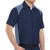 Men's Red Kap Classic-Fit Motorsports Colorblock Button-Down Shirt 2 Men's Red Kap Classic-Fit Motorsports Colorblock Button-Down Shirt -Tommy Hilfiger Shop 2575008 Navy Postman Blue