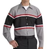 Men's Red Kap Classic-Fit Technician Button-Down Work Shirt 2 Men's Red Kap Classic-Fit Technician Button-Down Work Shirt -Tommy Hilfiger Shop 2575012 Gray Red Stripe