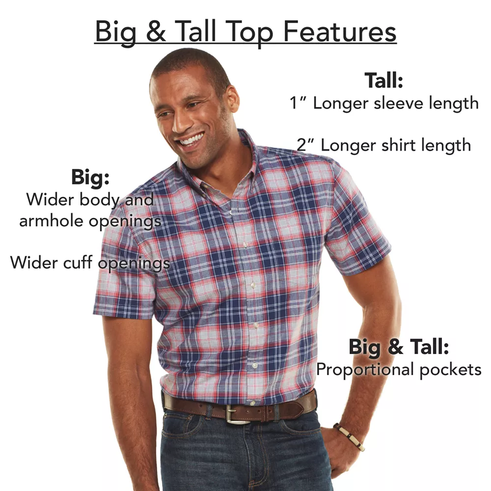 Big & Tall Red Kap Classic-Fit Striped Button-Down Work Shirt 4 Big & Tall Red Kap Classic-Fit Striped Button-Down Work Shirt - Image 2