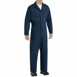 Men's Red Kap Zip-Front Cotton Coverall -Tommy Hilfiger Shop 3711718 Navy