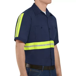 Men's Red Kap Enhanced Visibility Cotton Work Shirt