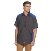 Men's Red Kap Motorsports Button-Down Shirt -Tommy Hilfiger Shop 3766636 Charcoal Royal Blue