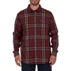 Men's Smith's Workwear Buffalo Plaid Flannel Button-Down Shirt -Tommy Hilfiger Shop 4134071 Burgundy