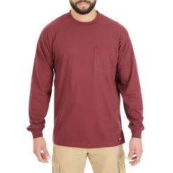 Men's Smith's Workwear Extended-Tail Pocket Tee -Tommy Hilfiger Shop 4134150 Burgundy