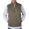 Men's Smith's Workwear Full-Zip Sweater Fleece Vest -Tommy Hilfiger Shop 4134161 Olive Heather