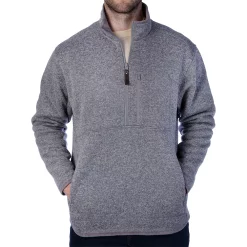 Men's Smith's Workwear Quarter-Zip Sweater Fleece Pullover Jacket
