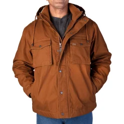 Smith's Workwear Sherpa-Lined Duck Canvas Hooded Work Jacket