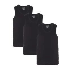 Men's Smith's Workwear 3-pack Regular-Fit Quick-Dry Tanks -Tommy Hilfiger Shop 4982040 Black