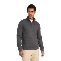 Men's Tommy Hilfiger Logo Quarter-Zip Top -Tommy Hilfiger Shop 5090444 Charcoal