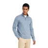 Men's Tommy Hilfiger Logo Quarter-Zip Top -Tommy Hilfiger Shop 5090444 New Blue Heather