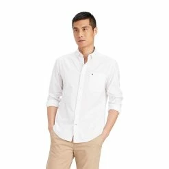 Men's Tommy Hilfiger Custom Fit Essential Stretch Oxford Shirt -Tommy Hilfiger Shop 5092114 Bright White
