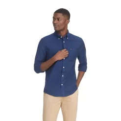 Men's Tommy Hilfiger Custom Fit Essential Stretch Oxford Shirt -Tommy Hilfiger Shop 5092114 Sky Captin
