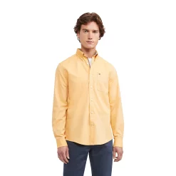 Men's Tommy Hilfiger Custom Fit Essential Stretch Oxford Shirt -Tommy Hilfiger Shop 5092114 Yellow Weeds