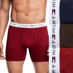 Men's Tommy Hilfiger 3-pack Cotton Classic Boxer Briefs 20 Men's Tommy Hilfiger 3-pack Cotton Classic Boxer Briefs -Tommy Hilfiger Shop 5297437 Burgundy Blue