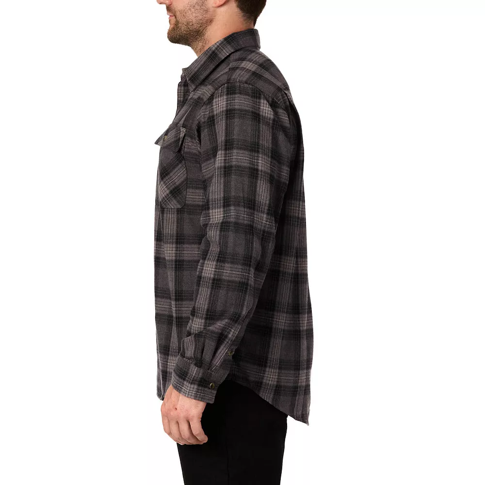 Men's Smith's Workwear Regular-Fit Plaid Two-Pocket Flannel Button-Down Shirt 10 Men's Smith's Workwear Regular-Fit Plaid Two-Pocket Flannel Button-Down Shirt - Image 8