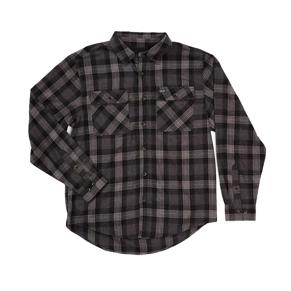 Men's Smith's Workwear Regular-Fit Plaid Two-Pocket Flannel Button-Down Shirt 12 Men's Smith's Workwear Regular-Fit Plaid Two-Pocket Flannel Button-Down Shirt - Image 10