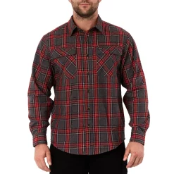 Men's Smith's Workwear Regular-Fit Plaid Two-Pocket Flannel Button-Down Shirt 14 Men's Smith's Workwear Regular-Fit Plaid Two-Pocket Flannel Button-Down Shirt -Tommy Hilfiger Shop 5496892 Heather Burgundy