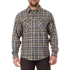 Men's Smith's Workwear Regular-Fit Plaid Two-Pocket Flannel Button-Down Shirt -Tommy Hilfiger Shop 5496892 Heather Gray