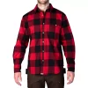 Men's Smith's Workwear Relaxed-Fit Buffalo Plaid Flannel Button-Down Shirt -Tommy Hilfiger Shop 5581511 Red Black