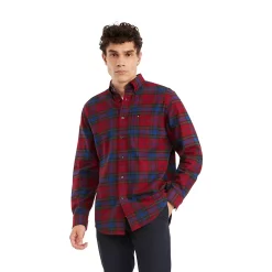 Men's Tommy Hilfiger Bennett Tartan Plaid Button-Down Shirt -Tommy Hilfiger Shop 5710224 Rouge Navy