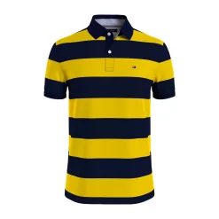 Men's Tommy Hilfiger Custom-Fit Striped Cotton Rugby Polo