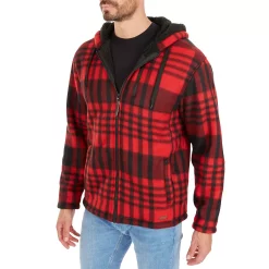 Men's Smith's Workwear Butter-Sherpa Lined Plaid Hooded Jacket -Tommy Hilfiger Shop 5869374 ALT2