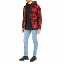 Men's Smith's Workwear Butter-Sherpa Lined Plaid Hooded Jacket -Tommy Hilfiger Shop 5869374 ALT8